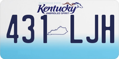 KY license plate 431LJH