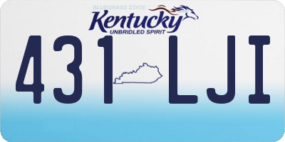 KY license plate 431LJI