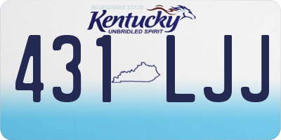KY license plate 431LJJ
