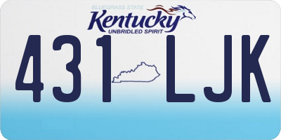 KY license plate 431LJK