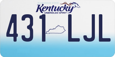 KY license plate 431LJL