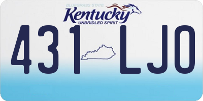 KY license plate 431LJO