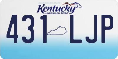 KY license plate 431LJP