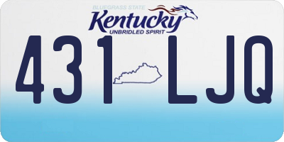 KY license plate 431LJQ