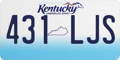 KY license plate 431LJS