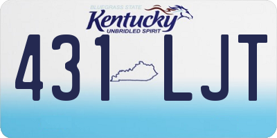 KY license plate 431LJT