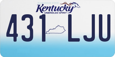 KY license plate 431LJU