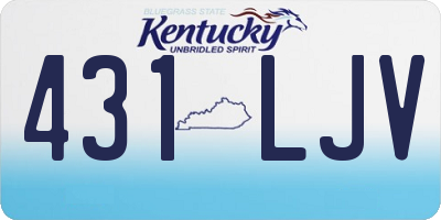 KY license plate 431LJV