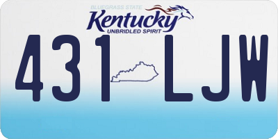 KY license plate 431LJW