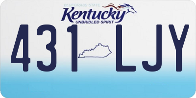 KY license plate 431LJY