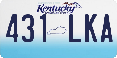 KY license plate 431LKA