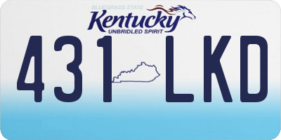 KY license plate 431LKD