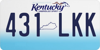 KY license plate 431LKK