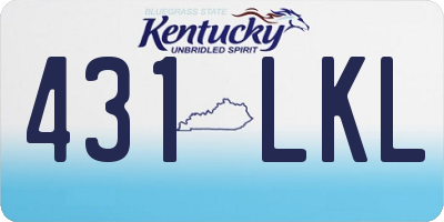 KY license plate 431LKL