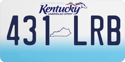 KY license plate 431LRB