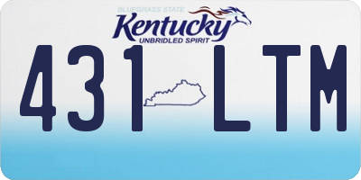 KY license plate 431LTM