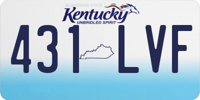 KY license plate 431LVF