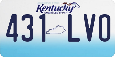KY license plate 431LVO