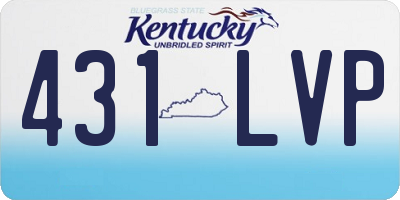 KY license plate 431LVP