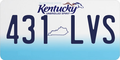 KY license plate 431LVS