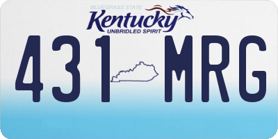 KY license plate 431MRG