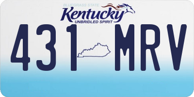KY license plate 431MRV