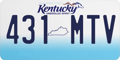 KY license plate 431MTV