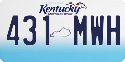 KY license plate 431MWH
