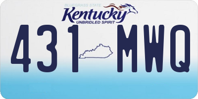 KY license plate 431MWQ