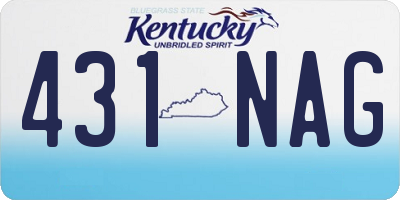KY license plate 431NAG