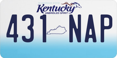 KY license plate 431NAP