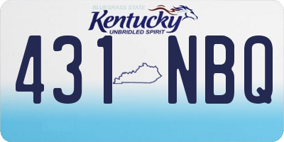 KY license plate 431NBQ