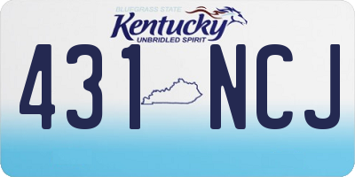 KY license plate 431NCJ