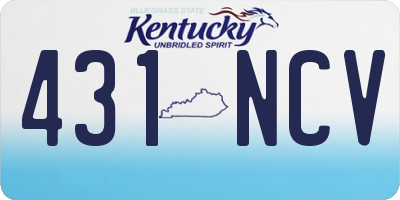 KY license plate 431NCV