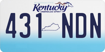KY license plate 431NDN