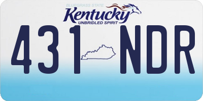 KY license plate 431NDR