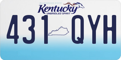 KY license plate 431QYH