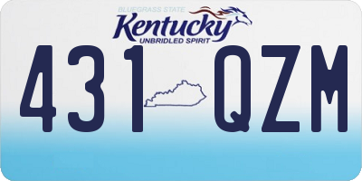KY license plate 431QZM
