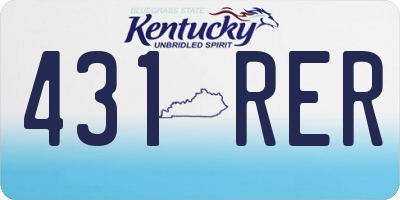 KY license plate 431RER