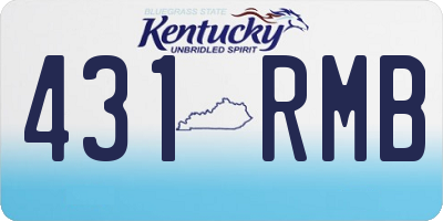 KY license plate 431RMB