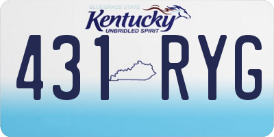 KY license plate 431RYG