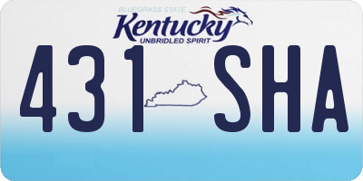 KY license plate 431SHA