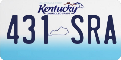 KY license plate 431SRA