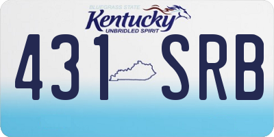 KY license plate 431SRB
