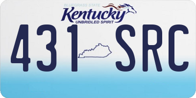 KY license plate 431SRC