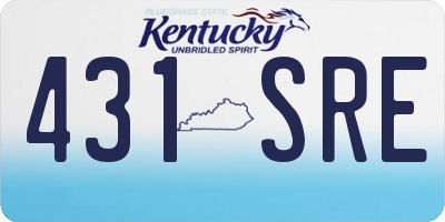 KY license plate 431SRE