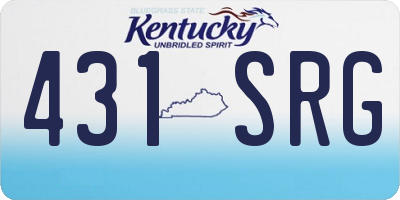 KY license plate 431SRG