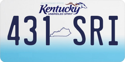 KY license plate 431SRI