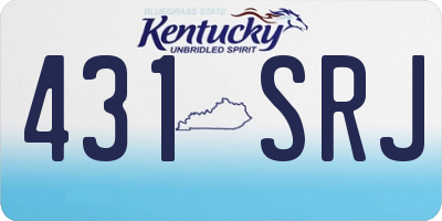 KY license plate 431SRJ