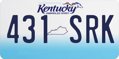 KY license plate 431SRK